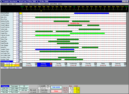 Schedule by clicking and dragging your mouse