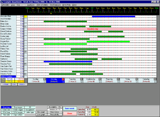 Schedule by clicking and dragging your mouse